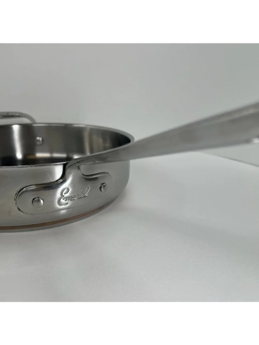 Emeril 3qt Sauté Pan Stainless Steel Copper Band Skillet Helper Handle 10.5 Inch